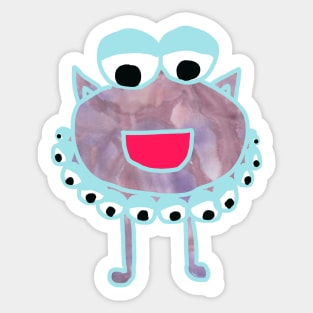 Here's a cute monster with lots of eyeballs! Sticker